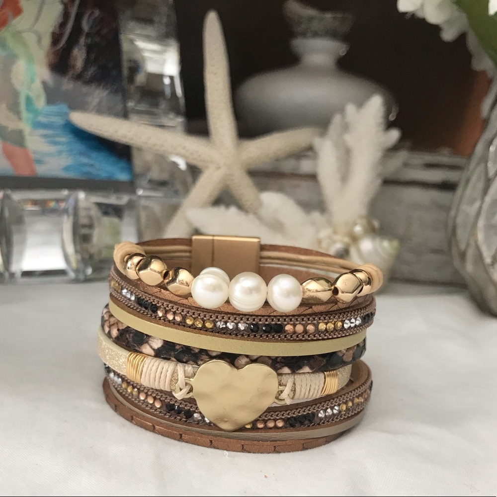 Women’s Multi Layered Leather Wrap Bracelet